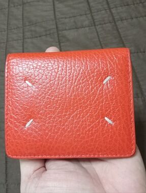 Maison Margiela Bifold Waller Red Grain Leather 3 Stitch 11th Series Collection